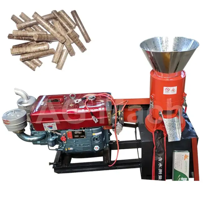 Small Scale Diesel Straw Pellet Machine Wood Pellet Mill