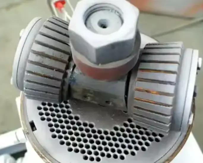 Internal display of biomass pellet machine